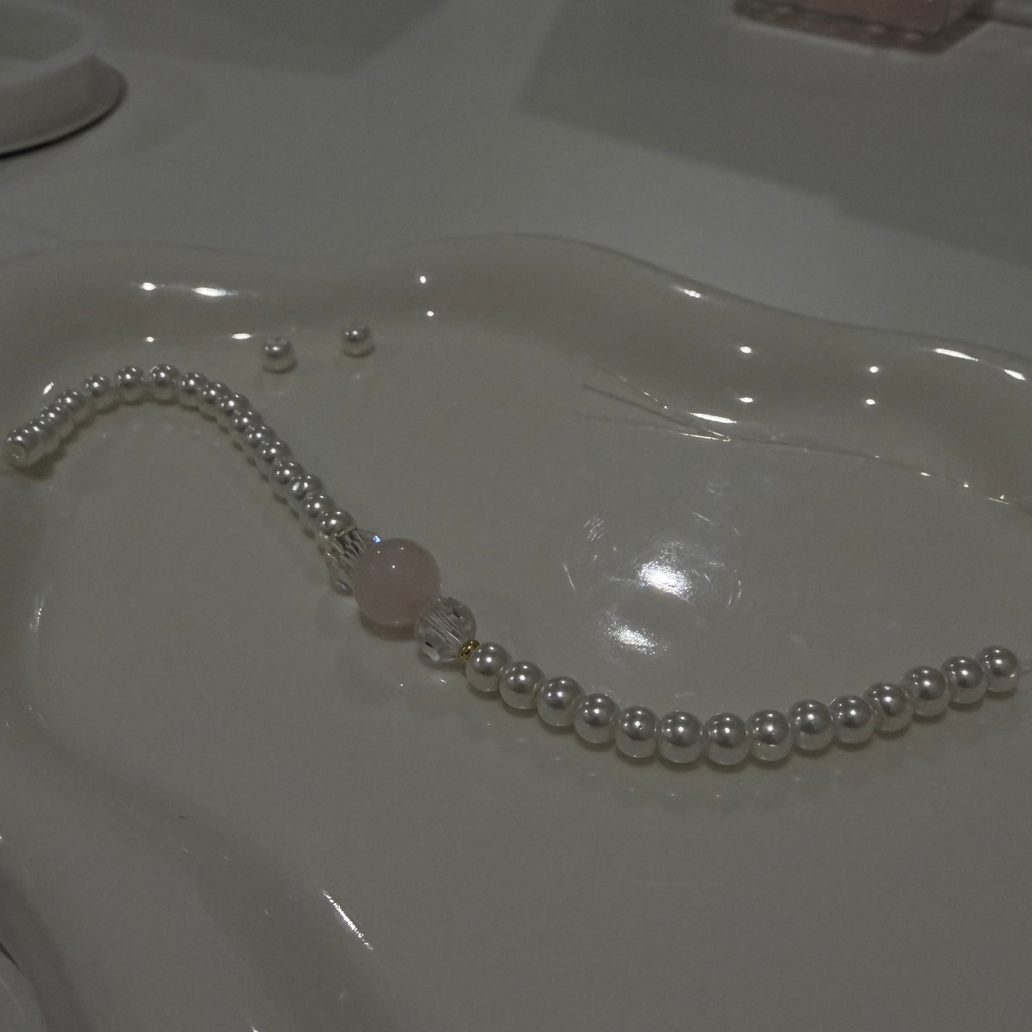 With Love – Rose Quartz & Pearl Valentine’s Bracelet